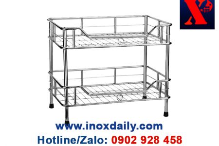 Kệ sóng chén 2 tầng Inox 304 - KC 15