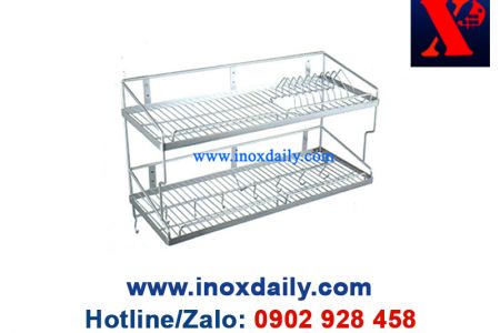 Kệ sóng chén 7 tấc 2 tầng treo Inox 304 - KC 05