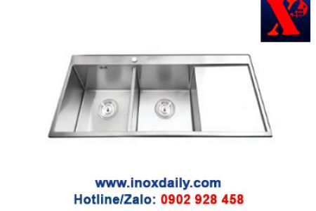 Chậu rửa đôi inox (304 - 201) - XPC 12050