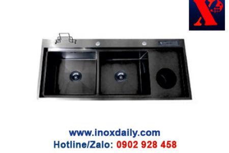 Chậu rửa đôi inox 304 - XPC 12050R Nano Đen