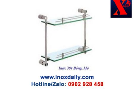 Kệ kiếng 2 tầng Inox 304 - KK 21