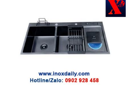 Chậu rửa đôi inox 304 - XPC 10048R Nano Đen