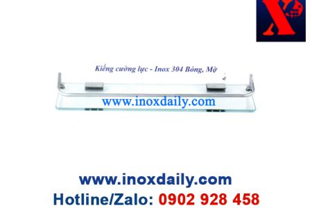Kệ kiếng cường lực Inox 304 - KK 07