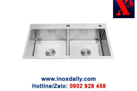 Chậu rửa đôi inox (304 - 201) - XPC 8245