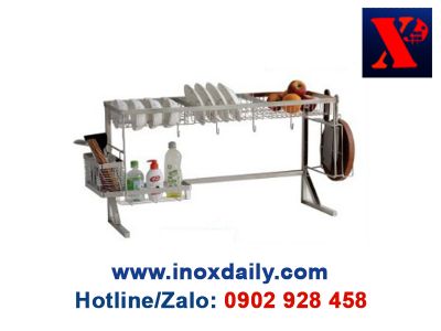 Kệ sóng chén 7 tấc 1 tầng Inox 304 - KC 20