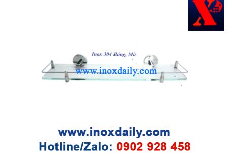 Kệ kiếng cường lực Inox 304 - KK 09