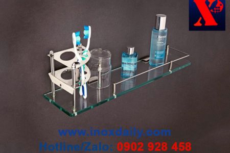 Kệ kiếng cường lực Inox 304 - KK 22