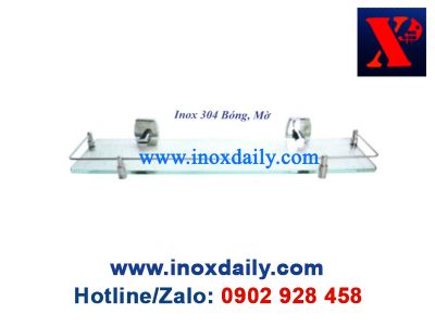 Kệ kiếng cường lực Inox 304 - KK 11