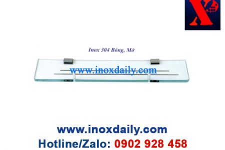 Kệ kiếng cường lực Inox 304 - KK 12