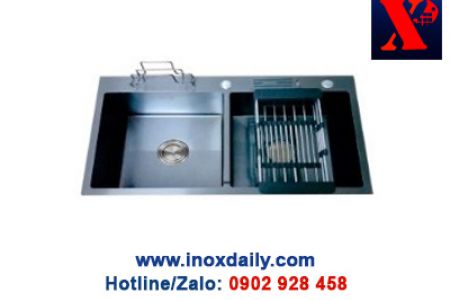 Chậu rửa đôi inox 304 - XPC 8245D Nano đen