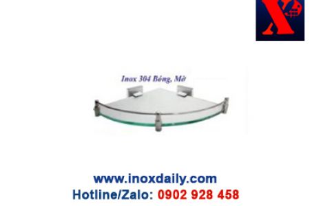 Kệ kiếng góc cường lực Inox 304 - KK 29