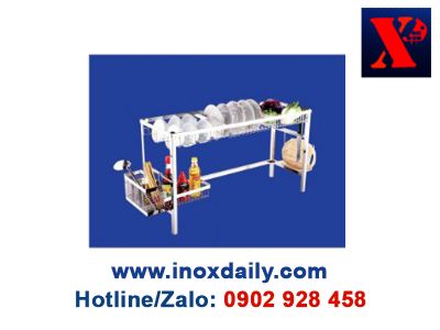 Kệ sóng chén 7 tấc 1 tầng Inox 304 - KC 21