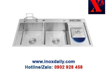 Chậu rửa đôi inox (304 -201) - XPC 10048R